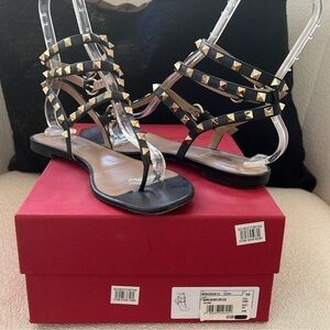 Valentino Rockstud Gladiator Sandals sz 39